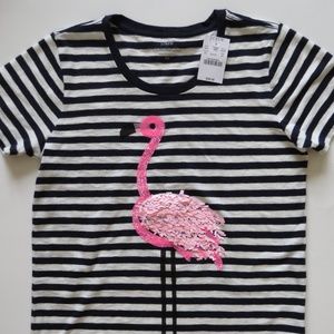 J.Crew Flamingo stripe collector T-shirt